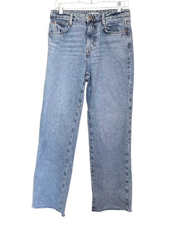 Zara Denim - Zara light wash high waist straight leg ankle crop jeans size 6